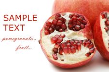 Pomegranate Isolated On White Stock Images Pomegranate Isolated On White Stock Images