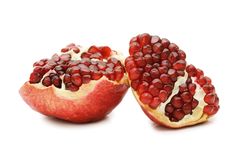 Pomegranate Isolated On White Stock Images Pomegranate Isolated On White Stock Images