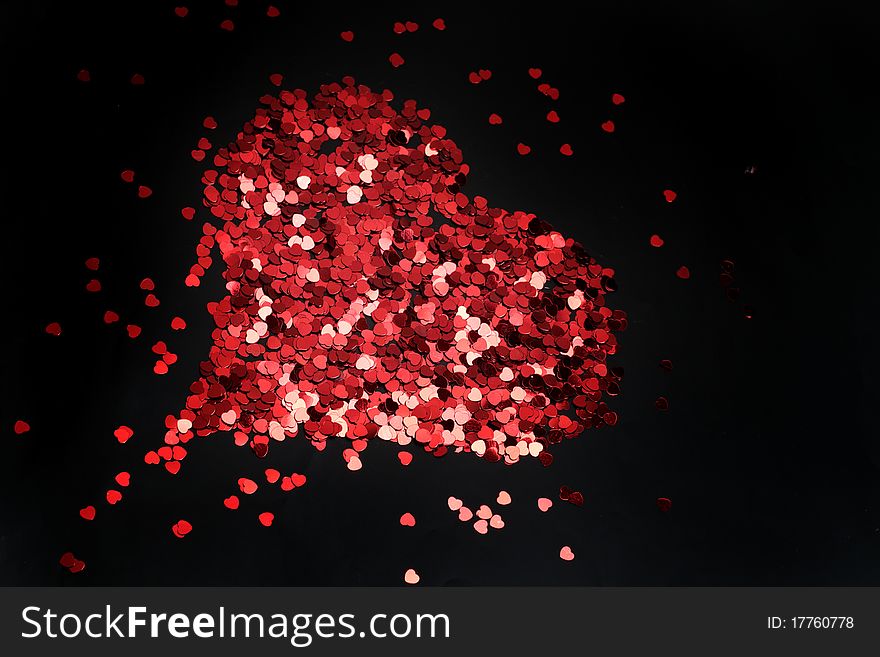 Color confetti on a black background