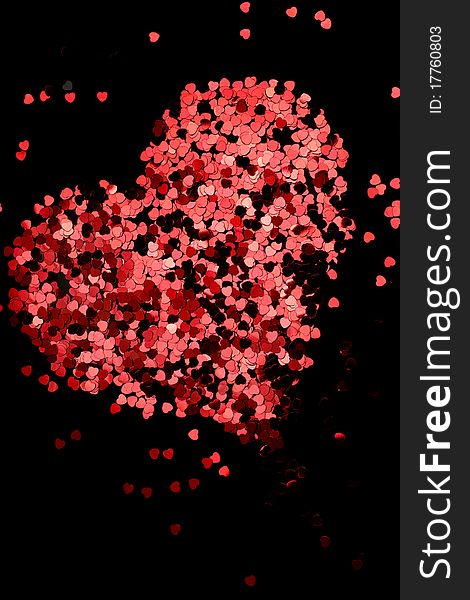 Color confetti on a black background