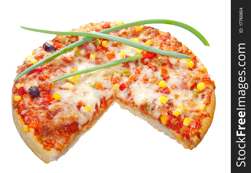 Pizza on a white background isolated