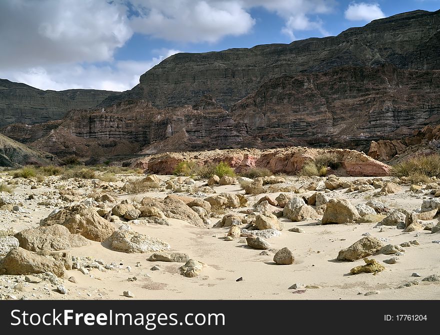 View on the Timna geological park, Israel