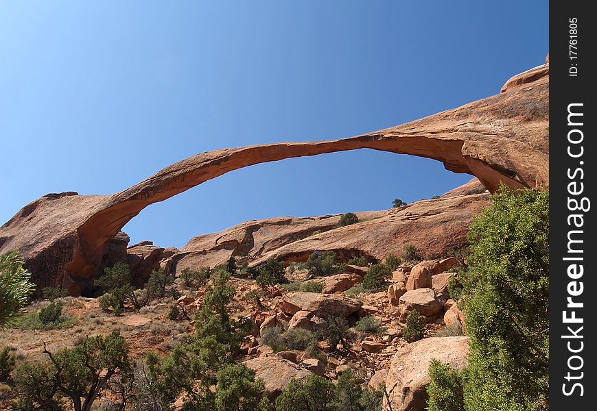 Strange rock formations at Arches National Park, USA