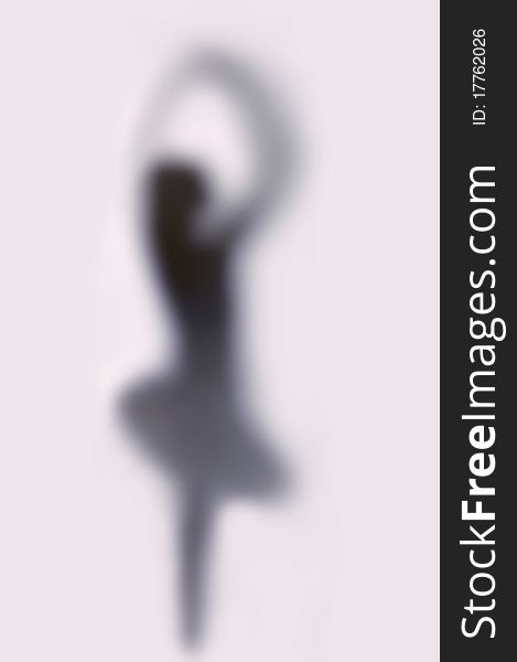 Dramatic silhouette of ballerinas shadow. Dramatic silhouette of ballerinas shadow.