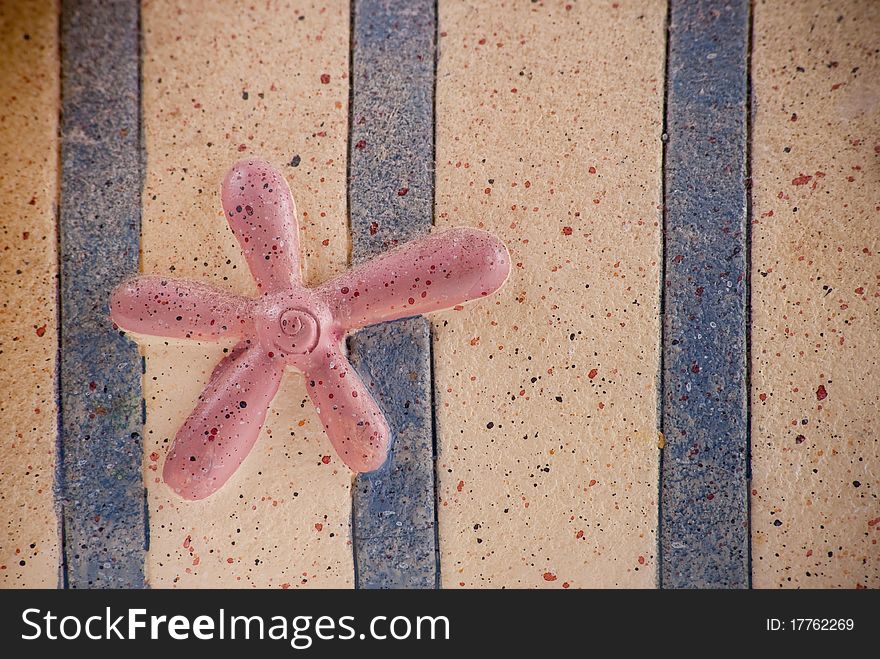 Glittered Starfish Clay Sculpture Art Background
