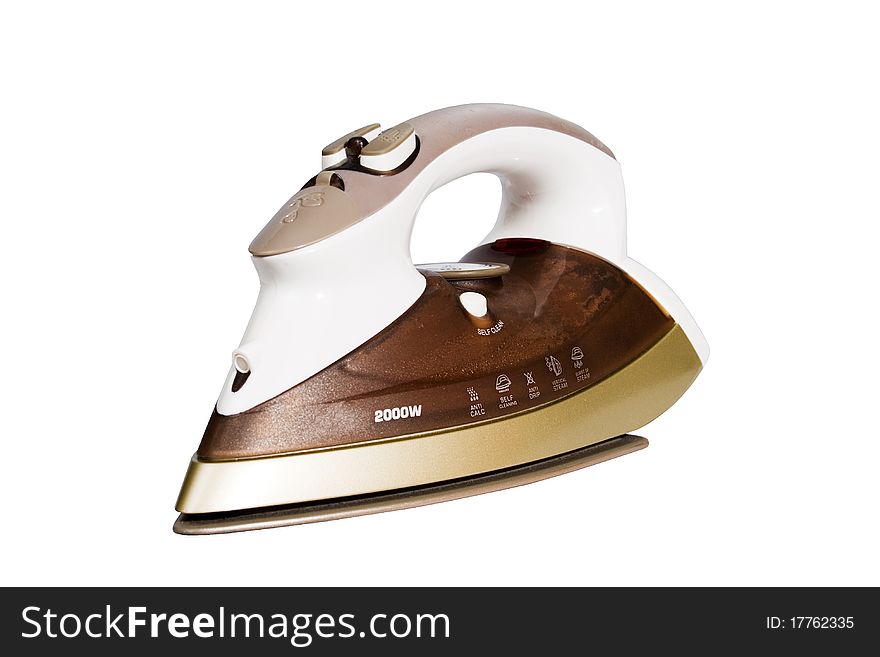 Electric irons home date with the steam alone. white background