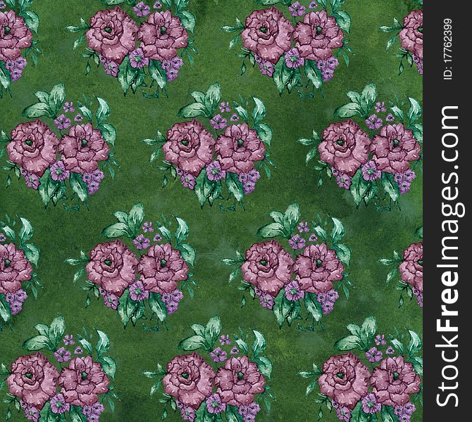 Decorative texture with rose flowers. Decorative texture with rose flowers.
