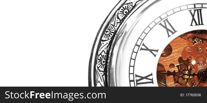 Clockwork machine of antique watch. Clockwork machine of antique watch