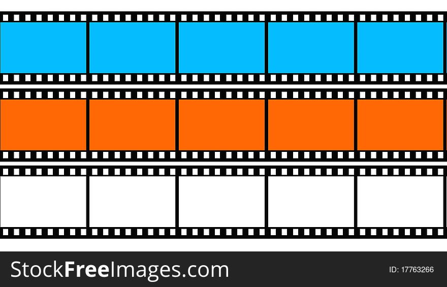 Colored 3d blank films texture