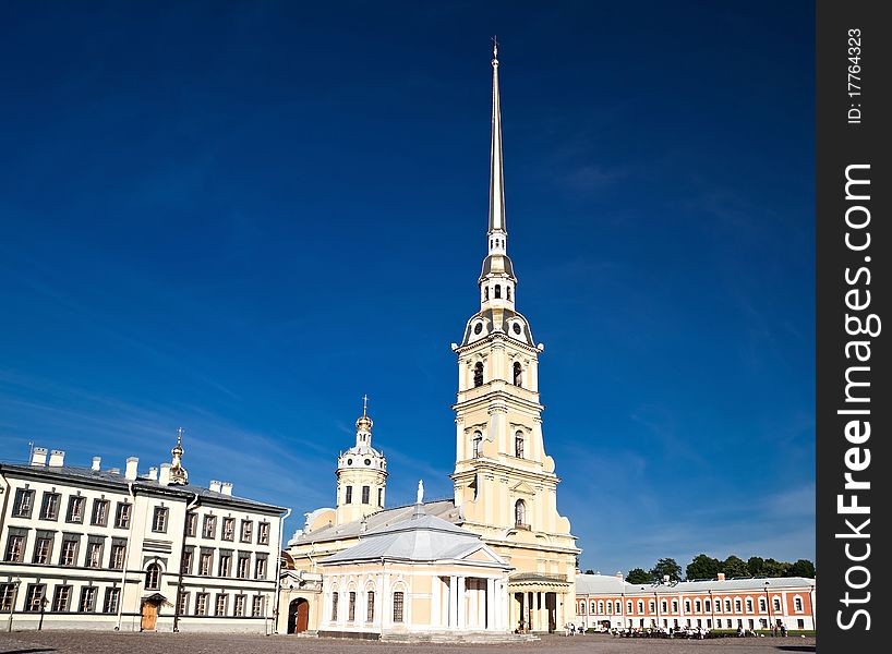 Peter and Paul Cathedral in Peter and Paul fort, Saint Petersburg, Russia. Peter and Paul Cathedral in Peter and Paul fort, Saint Petersburg, Russia