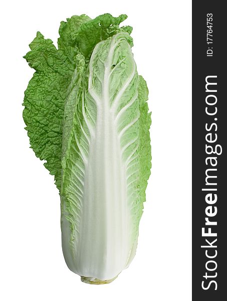 Chinese green cabbage isolated on the white background