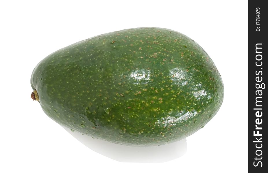 Ripe Avocado With Drops Of Water