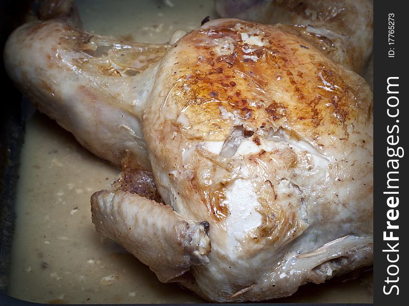 Roast chicken in the oven