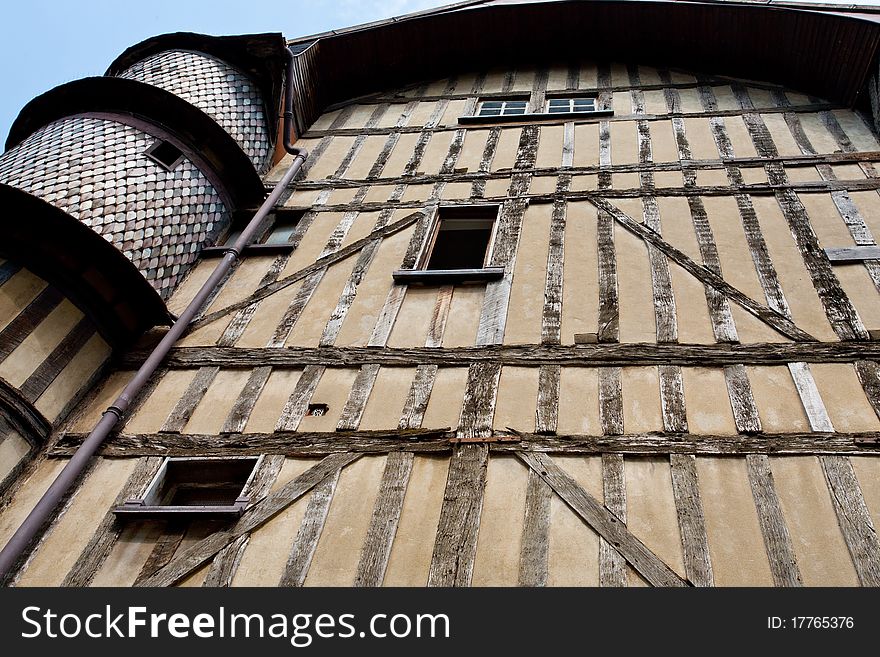 Half-timbered Urban House In Troyes, France