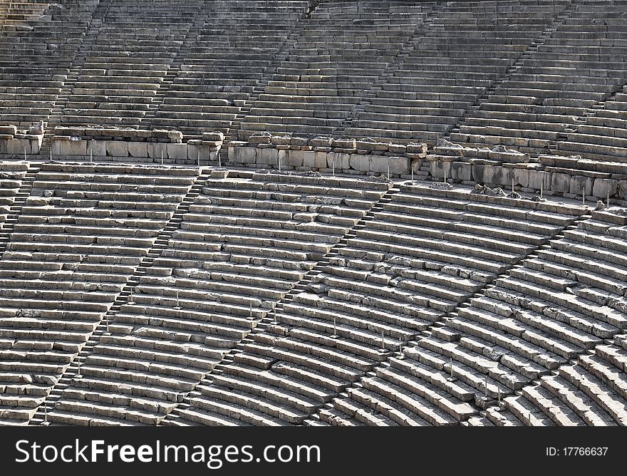 Ruins of Epidaurus amphitheater, Greece - archaeology background