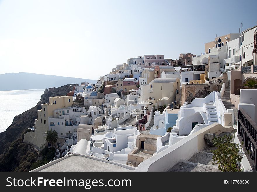 Panorama of the capital of Santorini Island