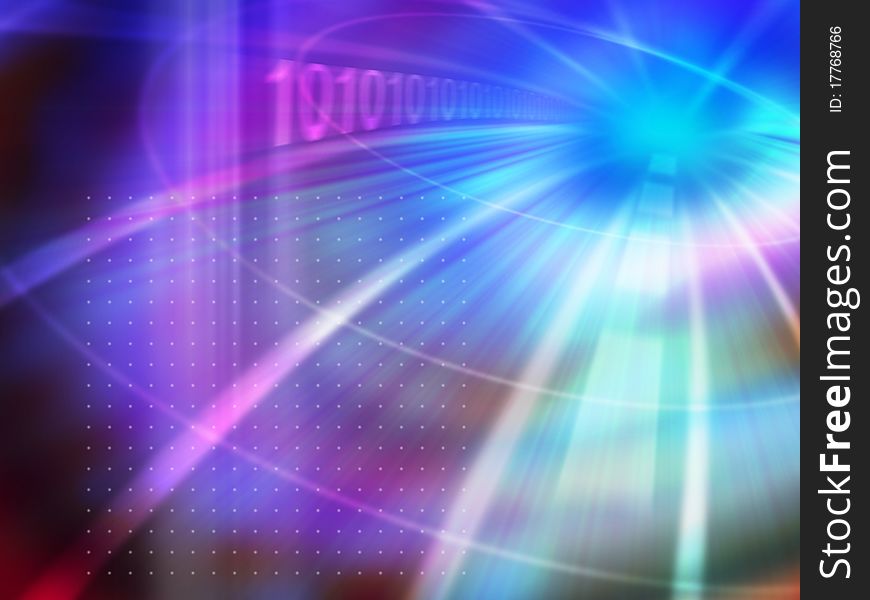 3D light beam explosion background. 3D light beam explosion background