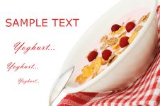 Yoghurt With Berries Isolated Royalty Free Stock Photos Yoghurt With Berries Isolated Royalty Free Stock Photos