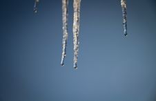 Icicle In Blue Sky Royalty Free Stock Images