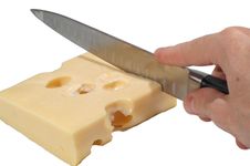 Cheese And Knife Stock Photo Cheese And Knife Stock Photo
