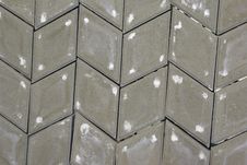 Gray Rhombus Paving Stone Stock Image