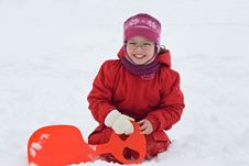 Girl Resting In The Snow Royalty Free Stock Photo Girl Resting In The Snow Royalty Free Stock Photo