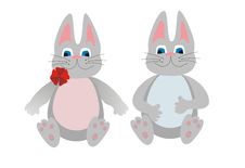 Two Rabbits Stock Photo
