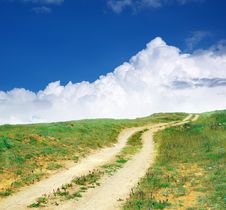 Road Lane To Sky. Royalty Free Stock Image Road Lane To Sky. Royalty Free Stock Image