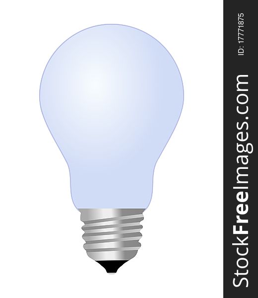 Colored illustration of lackluster bulb lamp