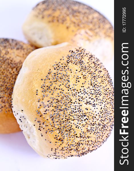 Fresh baked buns isolated on a white background. Fresh baked buns isolated on a white background.