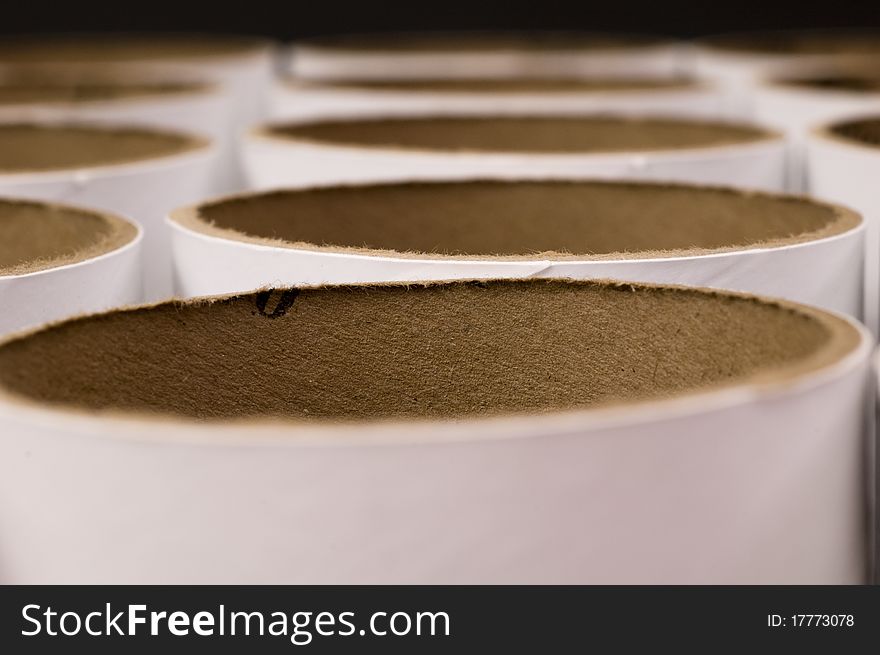 Close up of Cardboard Tubes, Great for Use as a Background.