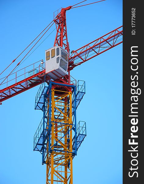 Color Crane Under The Blue Sky