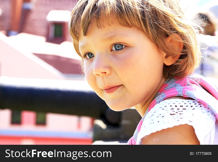 Portrait Four Years Old Girl