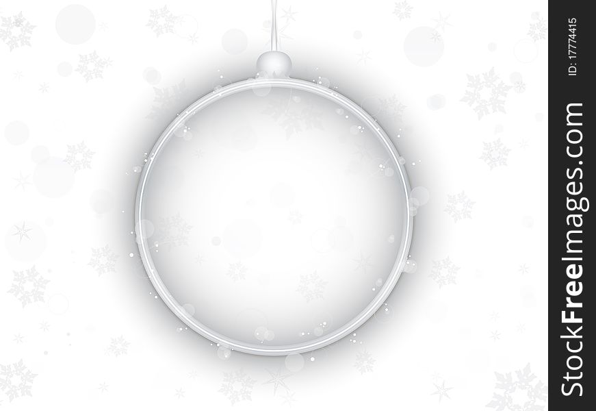 Silver Neon Christmas Ball Background