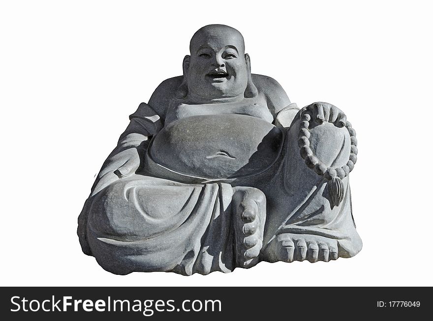 Buddha Statue In A Sitting Position Isolated On White