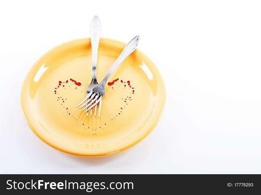 Place Setting with Plateand two Forks. Place Setting with Plateand two Forks