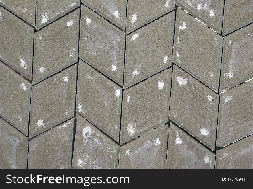 Gray rhombus paving stone pattern