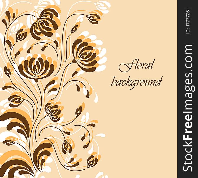 Floral background for you text