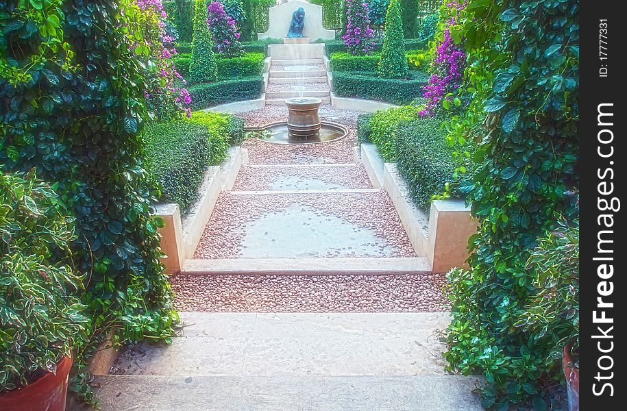 Romantic Garden in High Dynamic Range Image style