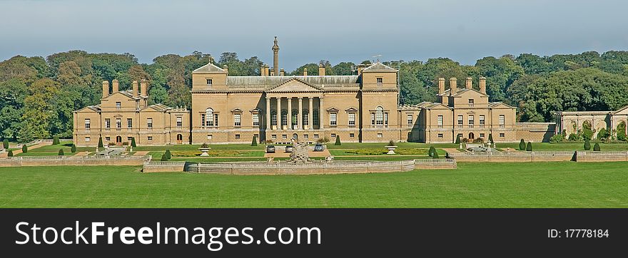 The great architecture of holkham hall in north norfolk in england. The great architecture of holkham hall in north norfolk in england