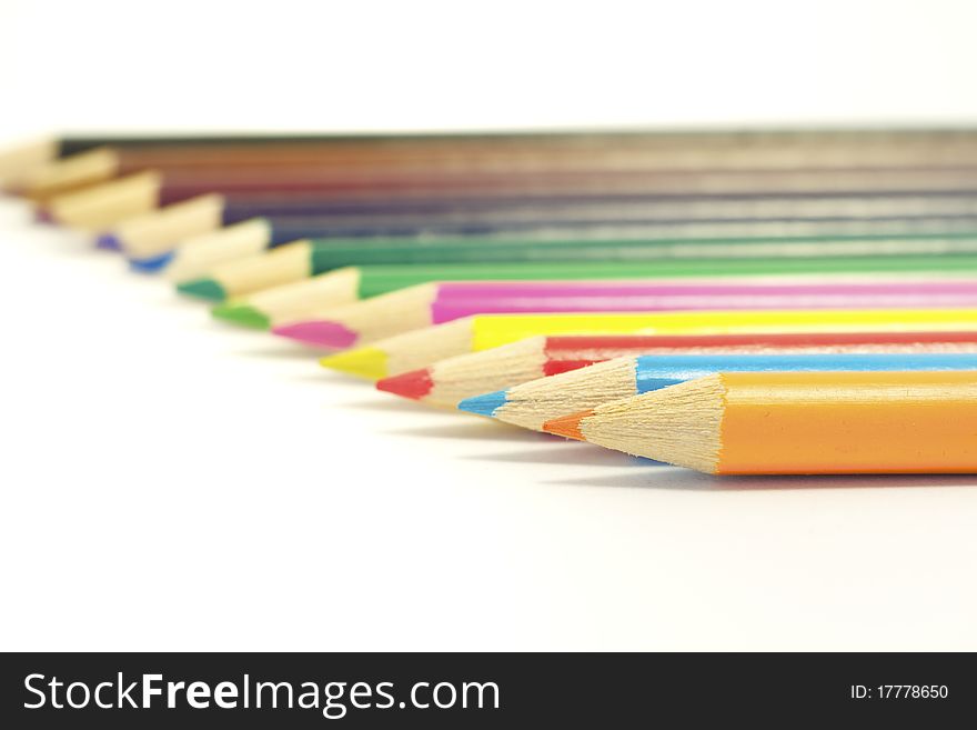 A group of color pencils