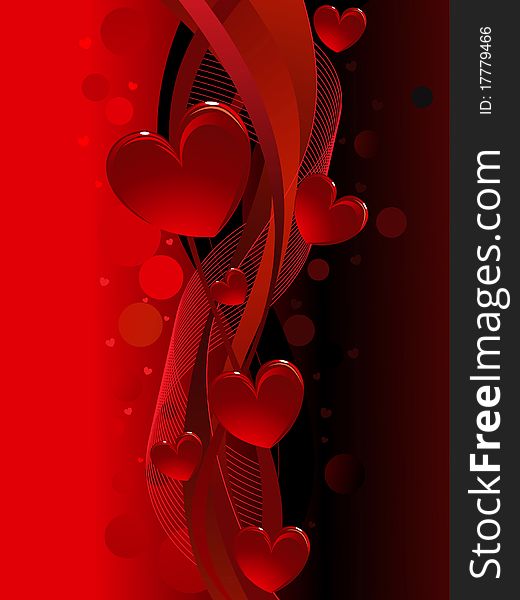 Black and red valentine,s day