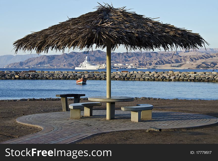 View On The Northern Beach In Eilat