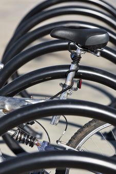 Bicycle Rack Royalty Free Stock Photography