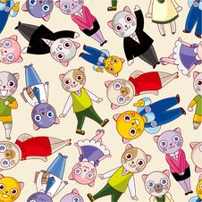 Seamless Cat Pattern Royalty Free Stock Image Seamless Cat Pattern Royalty Free Stock Image