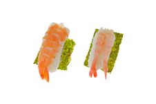 Japanese Rice Sushi With Raw Prawns Stock Photo Japanese Rice Sushi With Raw Prawns Stock Photo