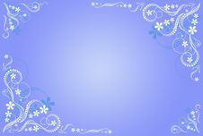 Floral Blue Artistic Frame Royalty Free Stock Photos Floral Blue Artistic Frame Royalty Free Stock Photos