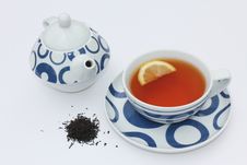 Teacup And Teapot With Loose Tea Leaves Stock Photos Teacup And Teapot With Loose Tea Leaves Stock Photos