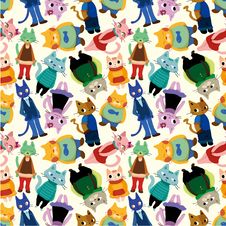 Seamless Cat Pattern Stock Images Seamless Cat Pattern Stock Images