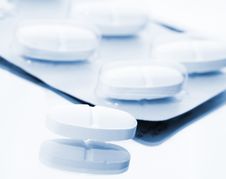 White Pills On White Background Royalty Free Stock Photo White Pills On White Background Royalty Free Stock Photo